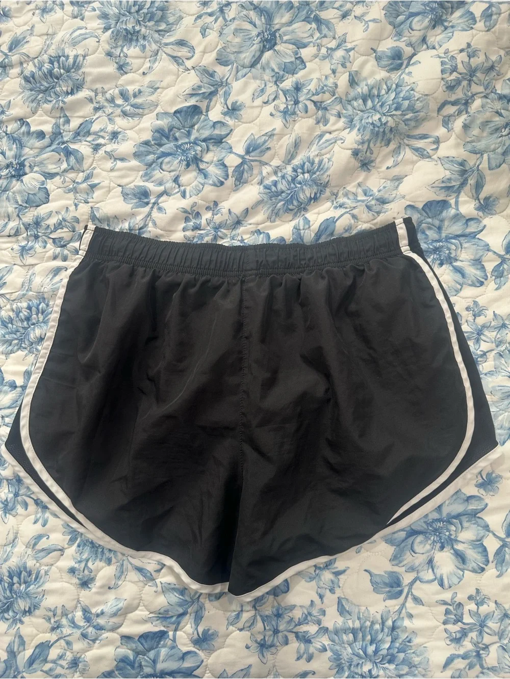 Nike Black Athletic Shorts with White Trim